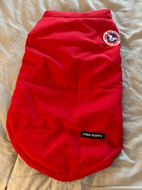 Pina Red Puffer Dog Jacket